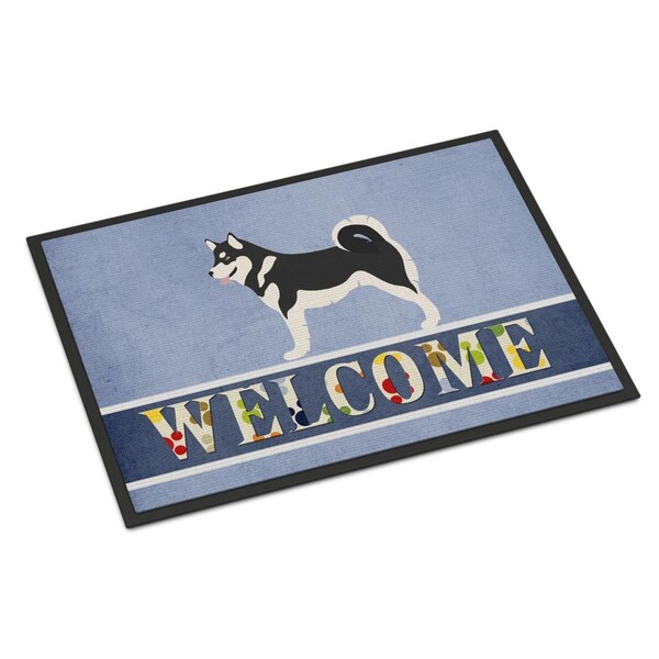 Carolines Treasures Alaskan Malamute Welcome Indoor or Outdoor Mat - 18 x 27 in. BB8324MAT - main